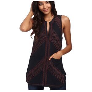 Free people tunic embroidered top